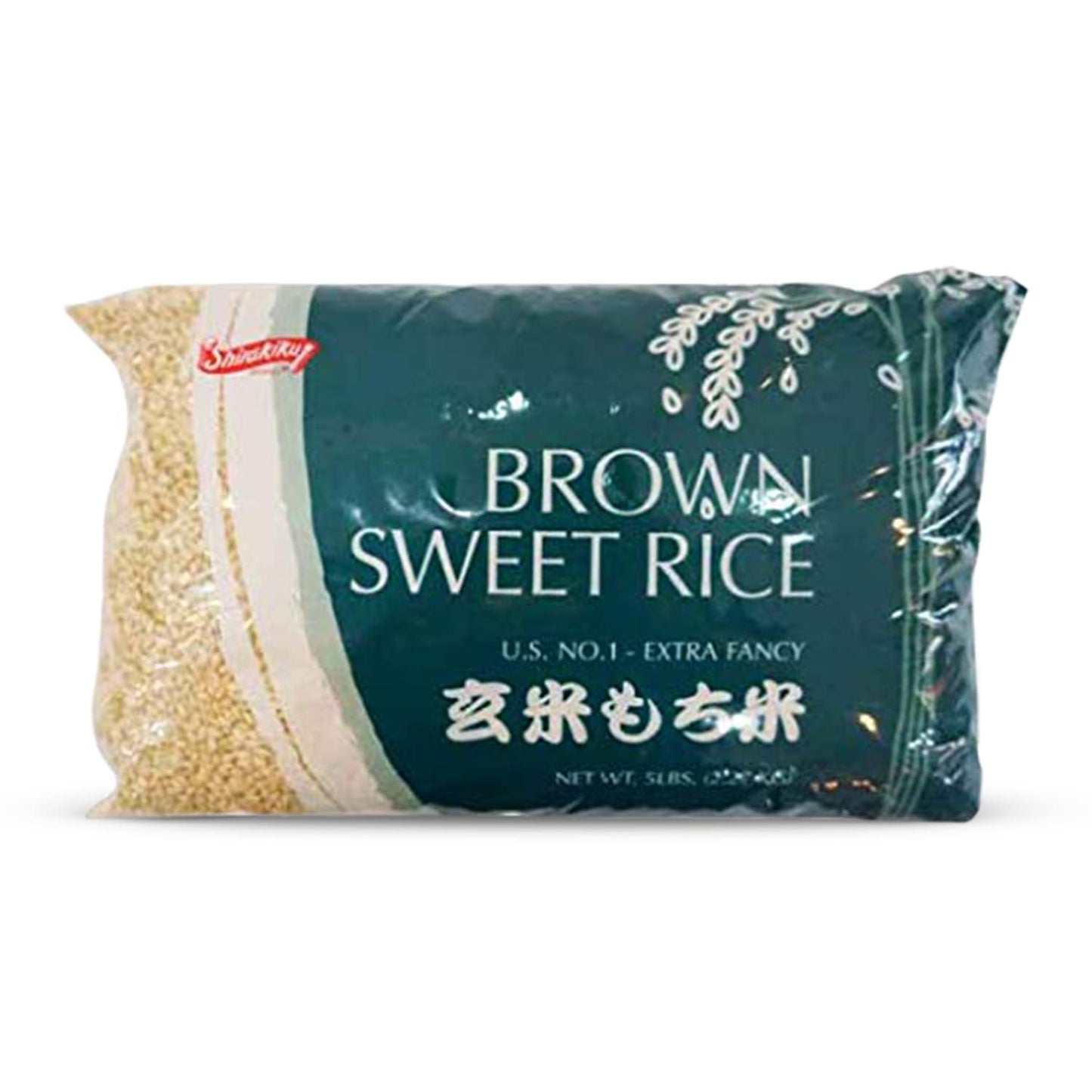 Shirakiku Sweet Brown Rice - Short Grain Japanese Rice with Low Calories and Dietary Fiber - Perfect for Authentic Asian Cuisine | Risotto, Rice Pudding, and Sushi | 5-Pound - Case 1