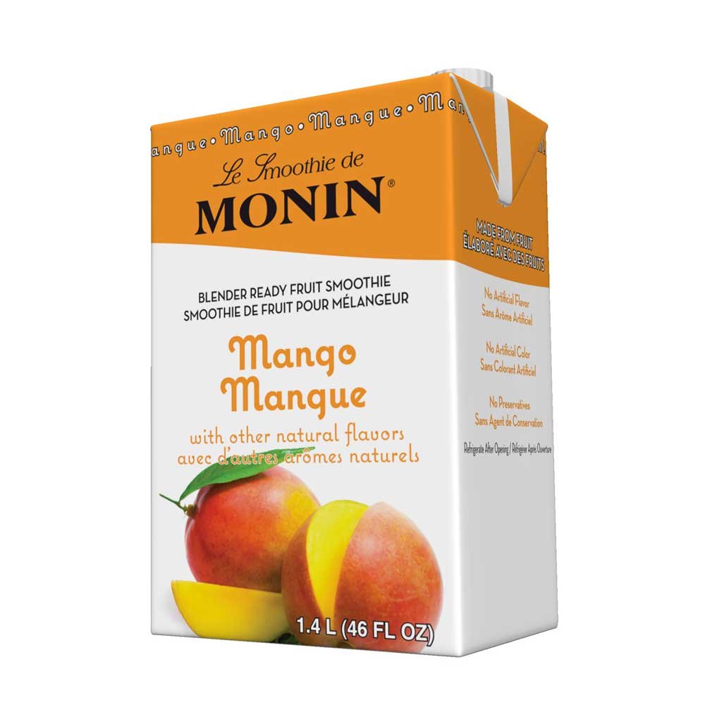 Monin Blender Ready Mango Fruit Smoothie Mix, 46 Ounce - Case 1