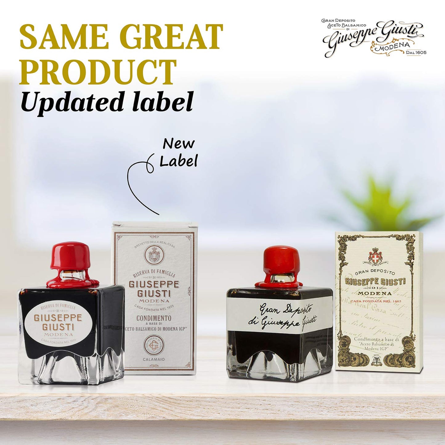 Giuseppe Giusti Calamaio di Vittoria Italian Balsamic Vinegar Made in Modena, Italy - Family Reserve Piccole Donne - Gourmet, Cask Aged 50ml Bottle of Premium Balsamic Vinegar - 1 Case