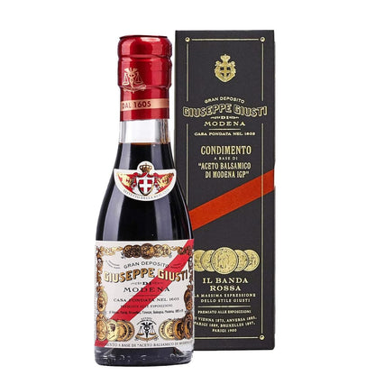 Giusti Giuseppe Modena Balsamic Vinegar, 5 Gold Medals "Banda Rossa" Champagnottina In a Gift Box, from Modena Italy, 3.38 fl oz (100ml) - 1 Case