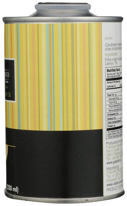 GALANTINO Lemon Extra Virgin Olive Oil, 8.45 FZ - Case 1