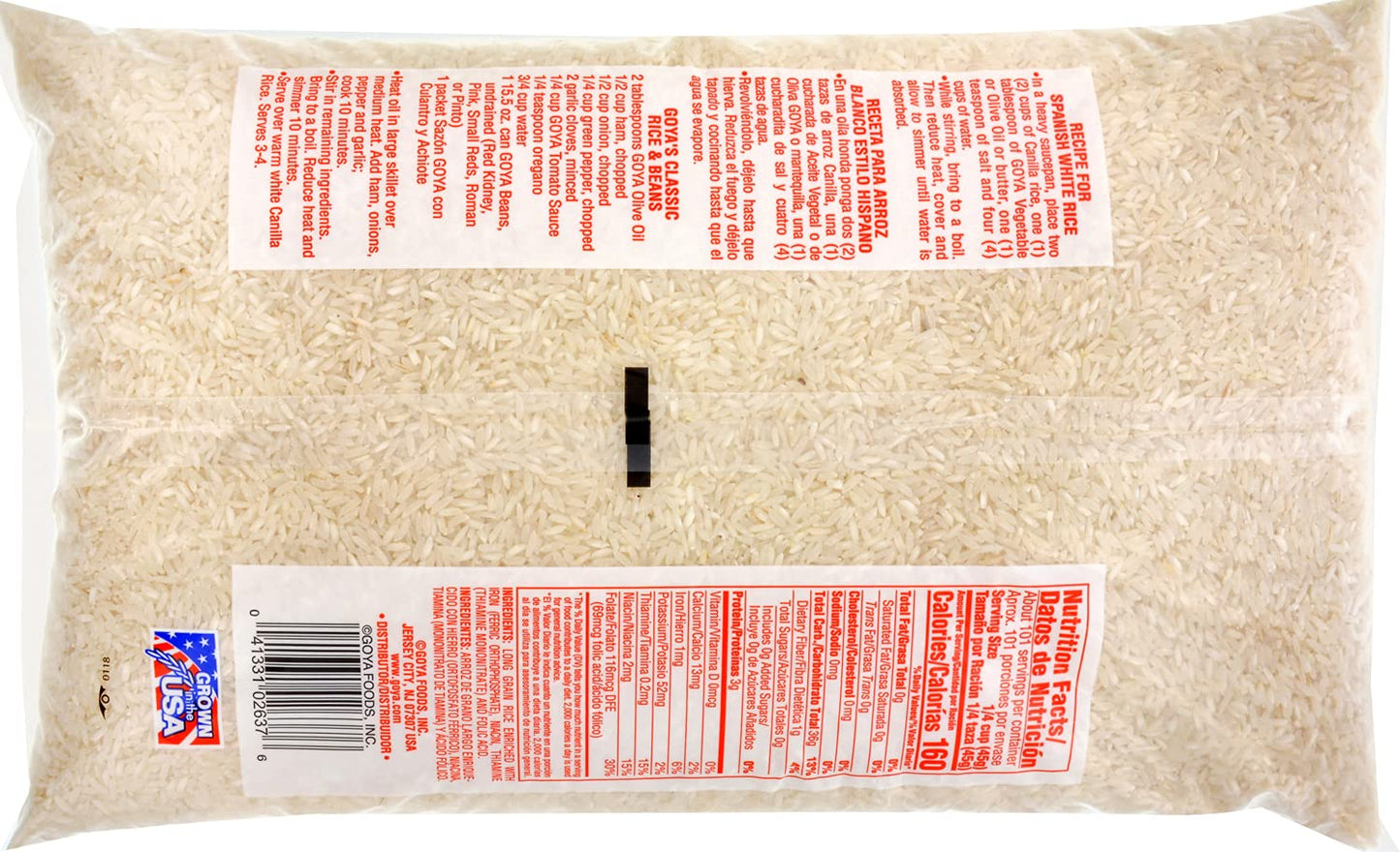 Goya Canilla Extra Long Grain White Rice, 10 Pound - Case 1