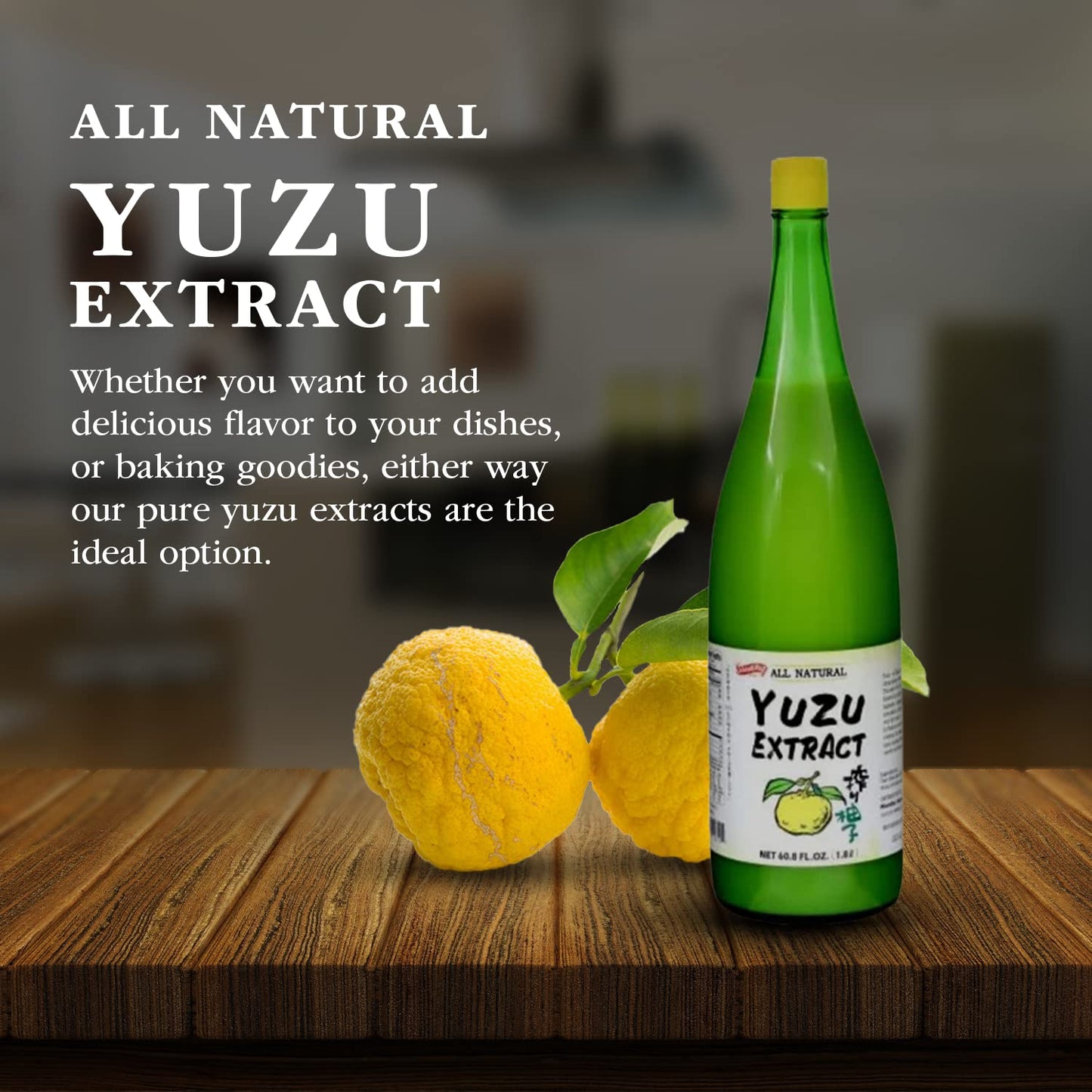 Shirakiku Yuzu Extract | Pure Japanese Yuzu Juice | Versatile Yuzu Extract Used for Baking, Food Flavoring and Asian Drink Mixture | Sweet & Tangy Citrus Flavor | - 60.8 FL Oz - Case 1