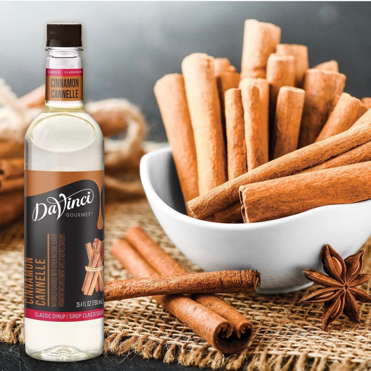 DaVinci Gourmet Classic Cinnamon Syrup, 25.4 Fluid Ounce - Case 1