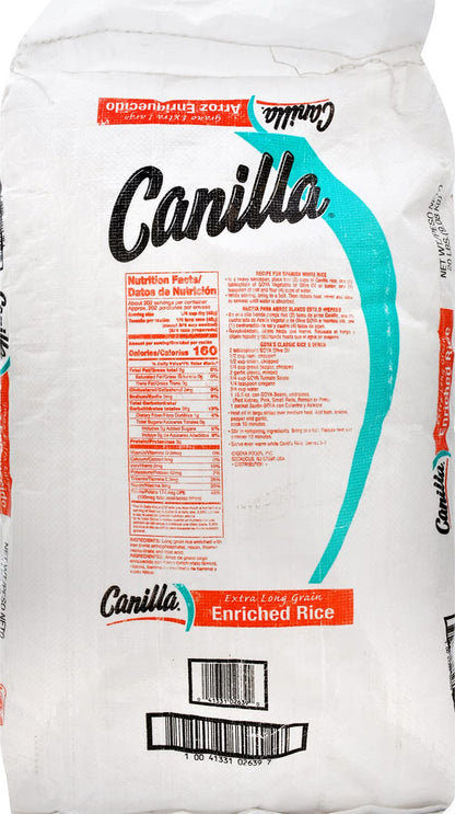 Goya Foods Canilla Extra Long Grain White Rice, 20 Pound - Case 1