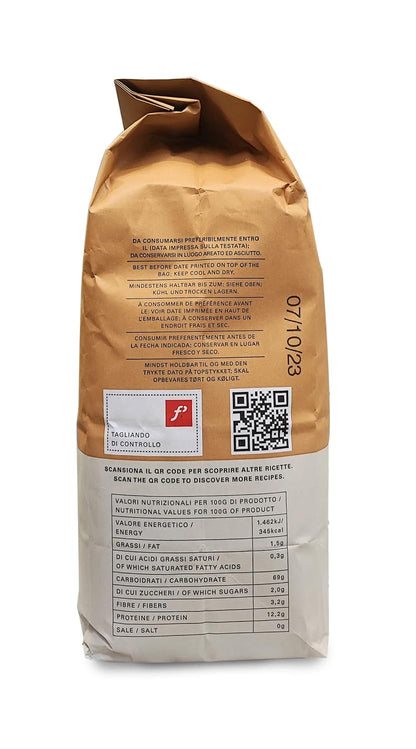 Molino Pasini Soft Wheat Flour Type "0", Ideal for Pizza, Bread and Pastries, 5 Kg / 11 Lb - 1 Case