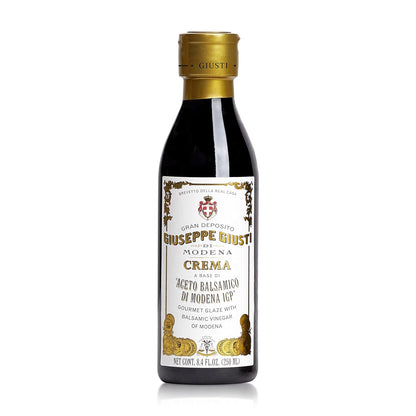 Giuseppe Giusti Italian Crema Balsamic Glaze Vinegar Reduction of Modena IGP, Natural Flavored Balsamic Vinegar Glaze Made With Balsamic Vinegar of Modena, Imported from Italy - 8.45 fl oz (250 ml) - 1 Case