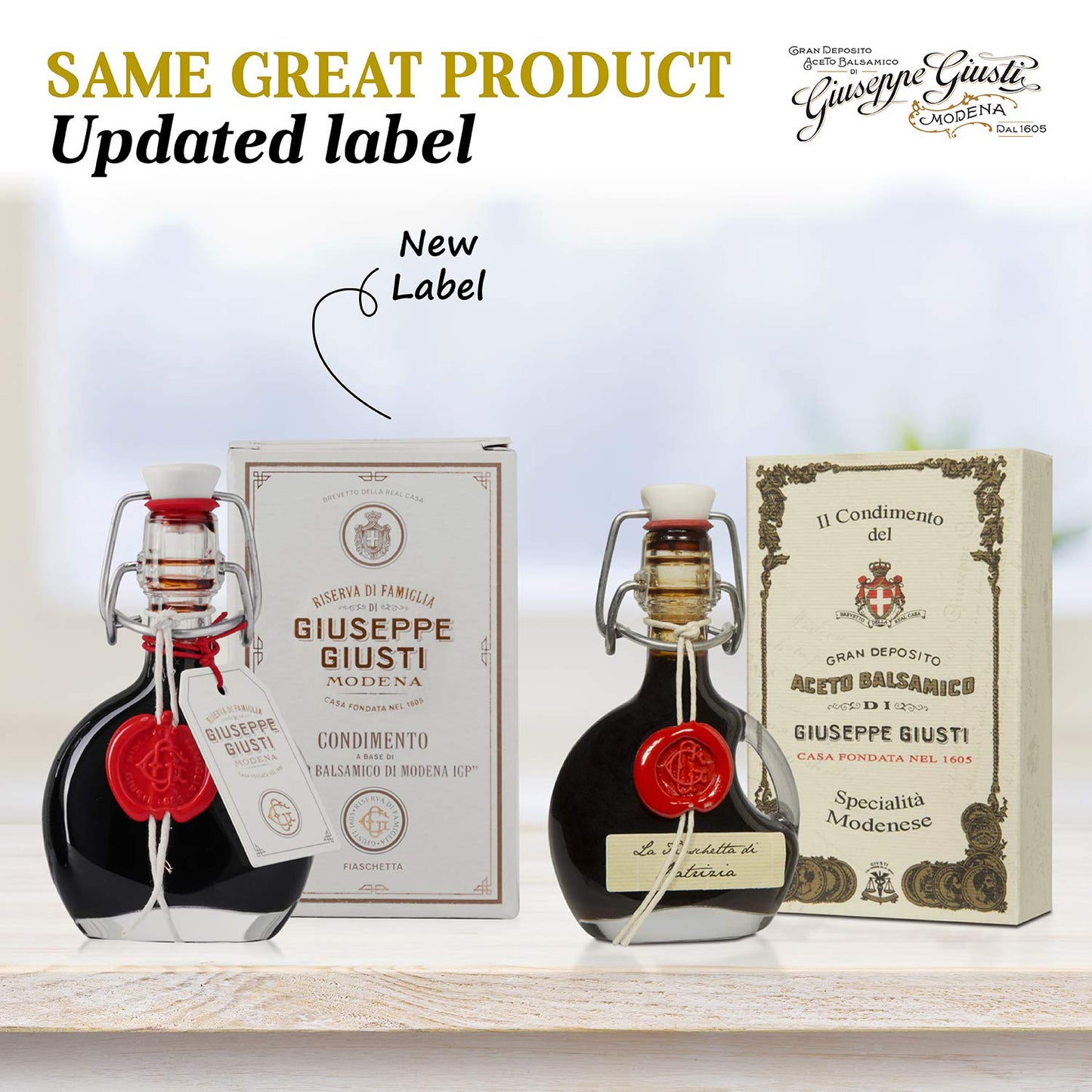 Giuseppe Giusti La Fiaschetta Di Patrizia Italian Balsamic Vinegar of Modena - "Piccole Donne" Collection, 40ml - 1 Case