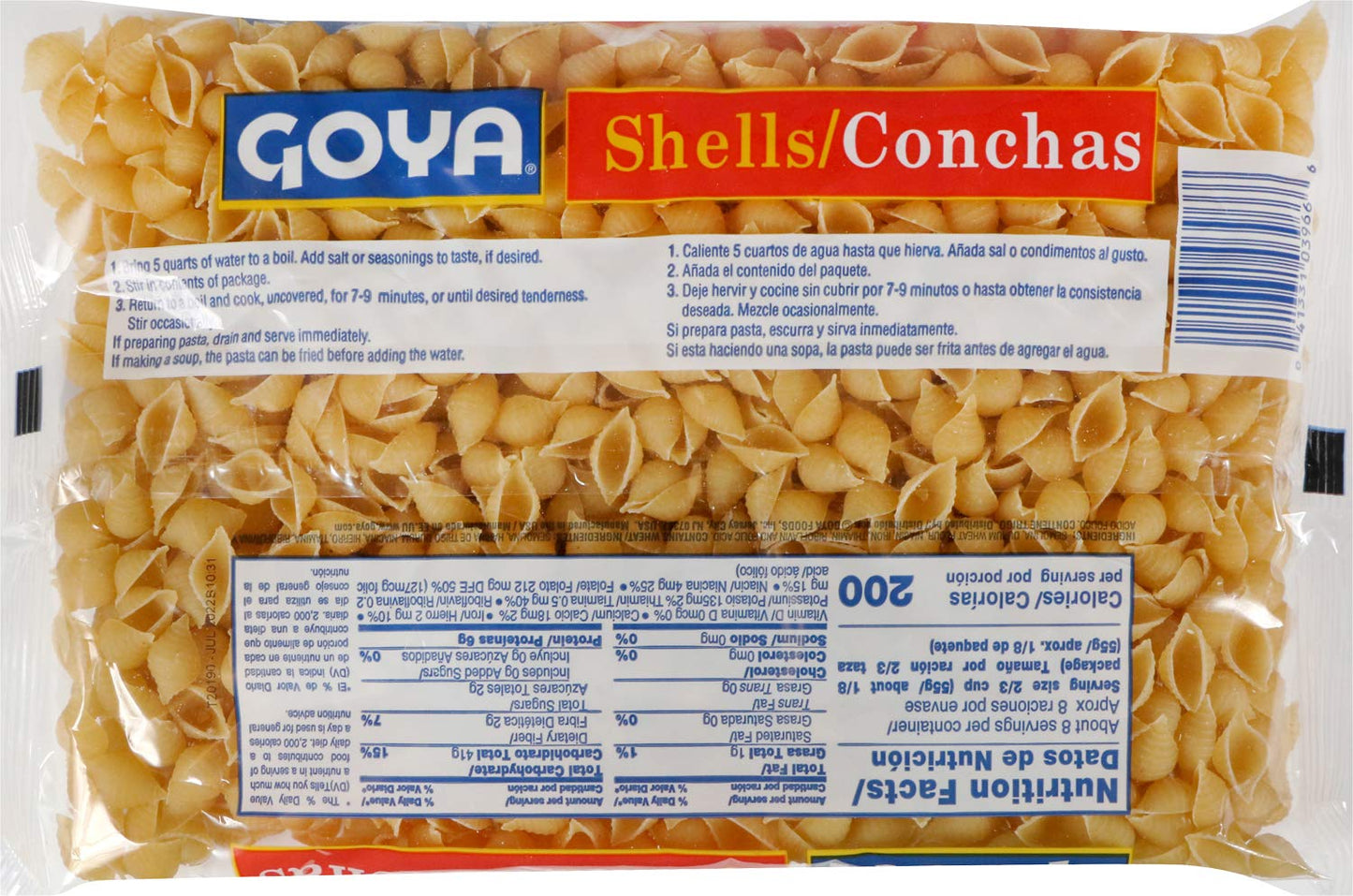 Goya Shells Enriched Macaroni, 16 oz - Case 1