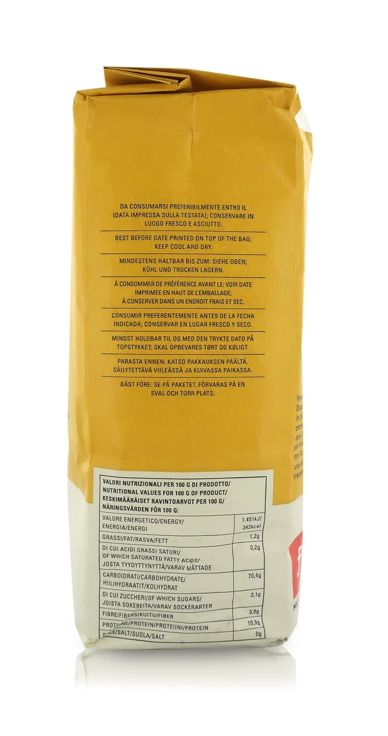 Molino Pasini Soft Wheat Flour Type "00", Ideal for Cakes, Tarts and Pastries, 1 Kg / 2.20 Lb - 1 Case