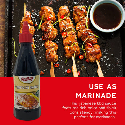 Shirakiku Japanese Teriyaki Sauce | 𝐒𝐰𝐞𝐞𝐭 & 𝐓𝐚𝐧𝐠𝐲 Non-GMO Barbecue Sauce for Stir Fry, Tofu, and Fish | Perfect for Authentic Asian Cuisine, Squeezable bottle - 18 OZ Case 1