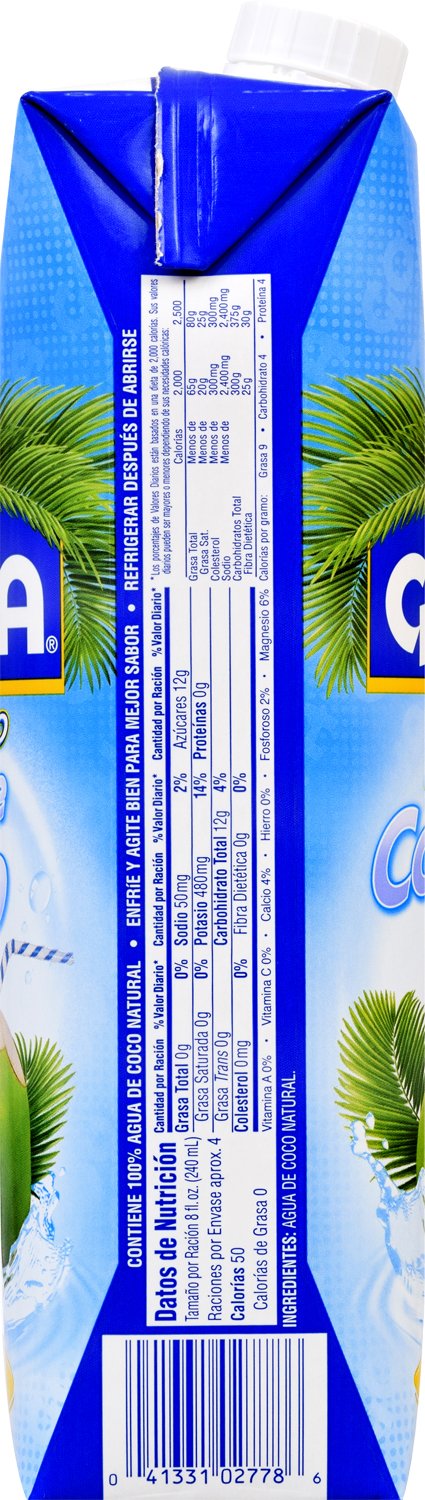 Goya Foods 100% Pure Coconut Water, 33.79 Ounce - Case 1