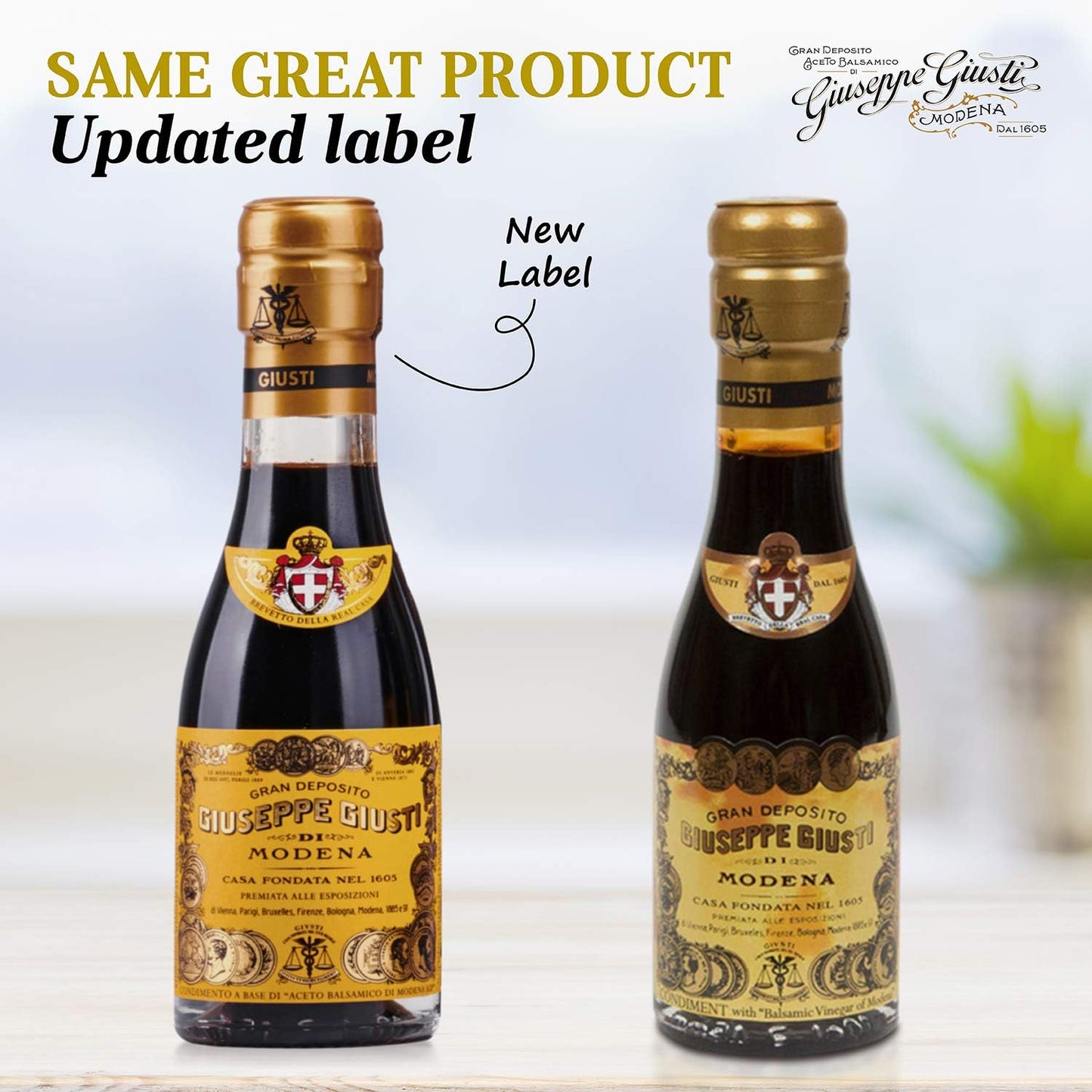 Giuseppe Giusti 4 Gold Medals "Quarto Centenario" Champagnottina In a Gift Box Traditional Balsamic Vinegar of Modena Aged Over 15 Years Old - 100ml - 1 Case