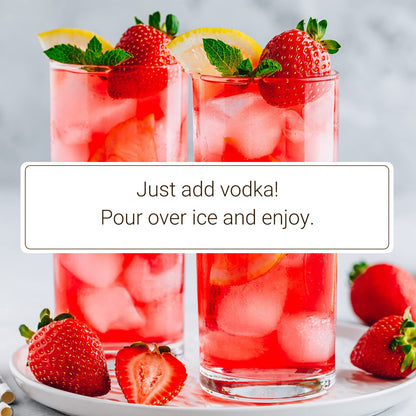 Monin - HomeCrafted Strawberry Ginger Lemonade Cocktail Mixer, Ready-to-Use Drink Mix, Refreshingly Sweet & Tart Flavor, Just Add Vodka, Perfect for Cocktails & Iced & Frozen Beverages (750 ml) - Case 1