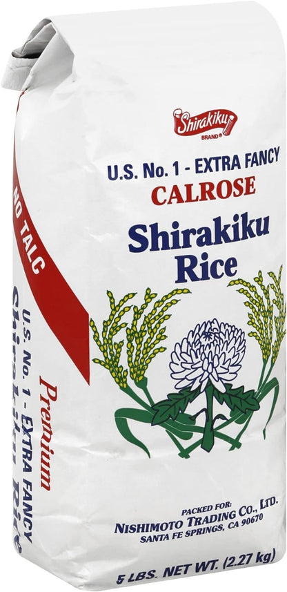 Shirakiku, Calrose Rice Med Grain, 5 Lbs - Case 1