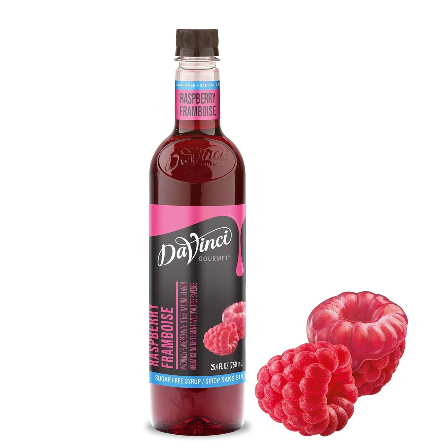 DaVinci Gourmet Sugar-Free Raspberry Syrup, 25.4 Ounce - Case 1