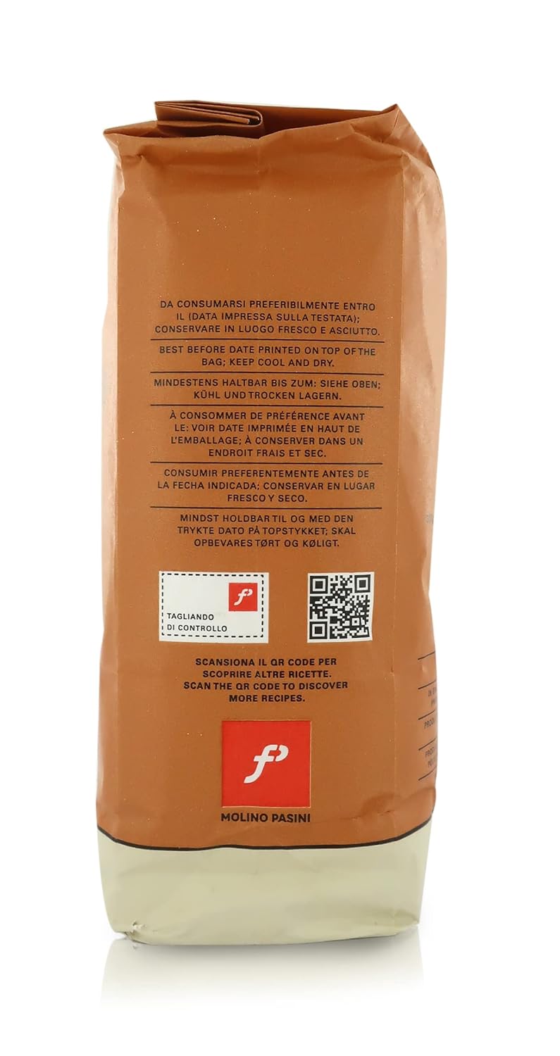 Molino Pasini Soft Wheat Flour Type "2", "Primitiva", 1 Kg / 2.20 Lb - 1 Case