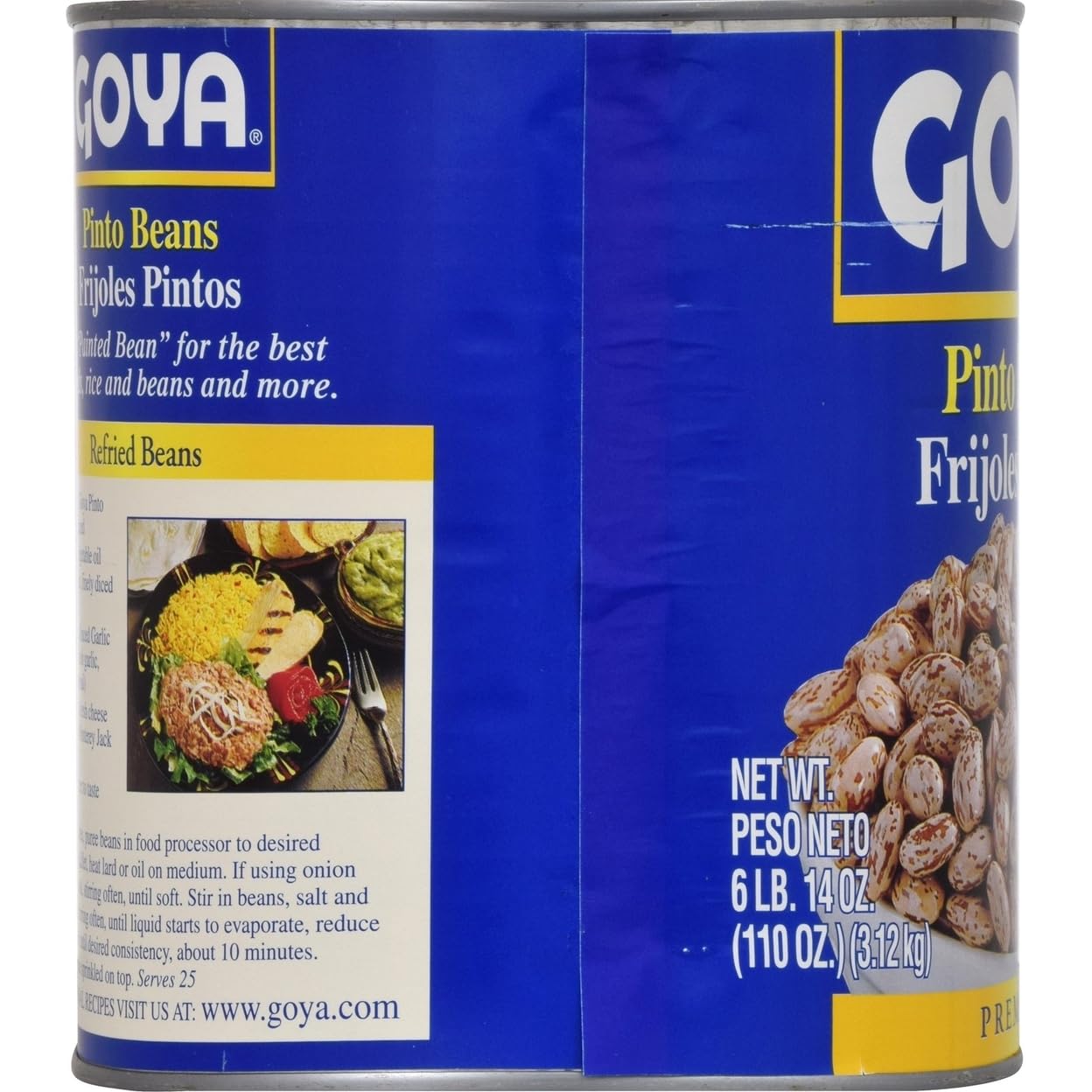 Goya Canned Pinto Beans, 110 Ounce - Case 1