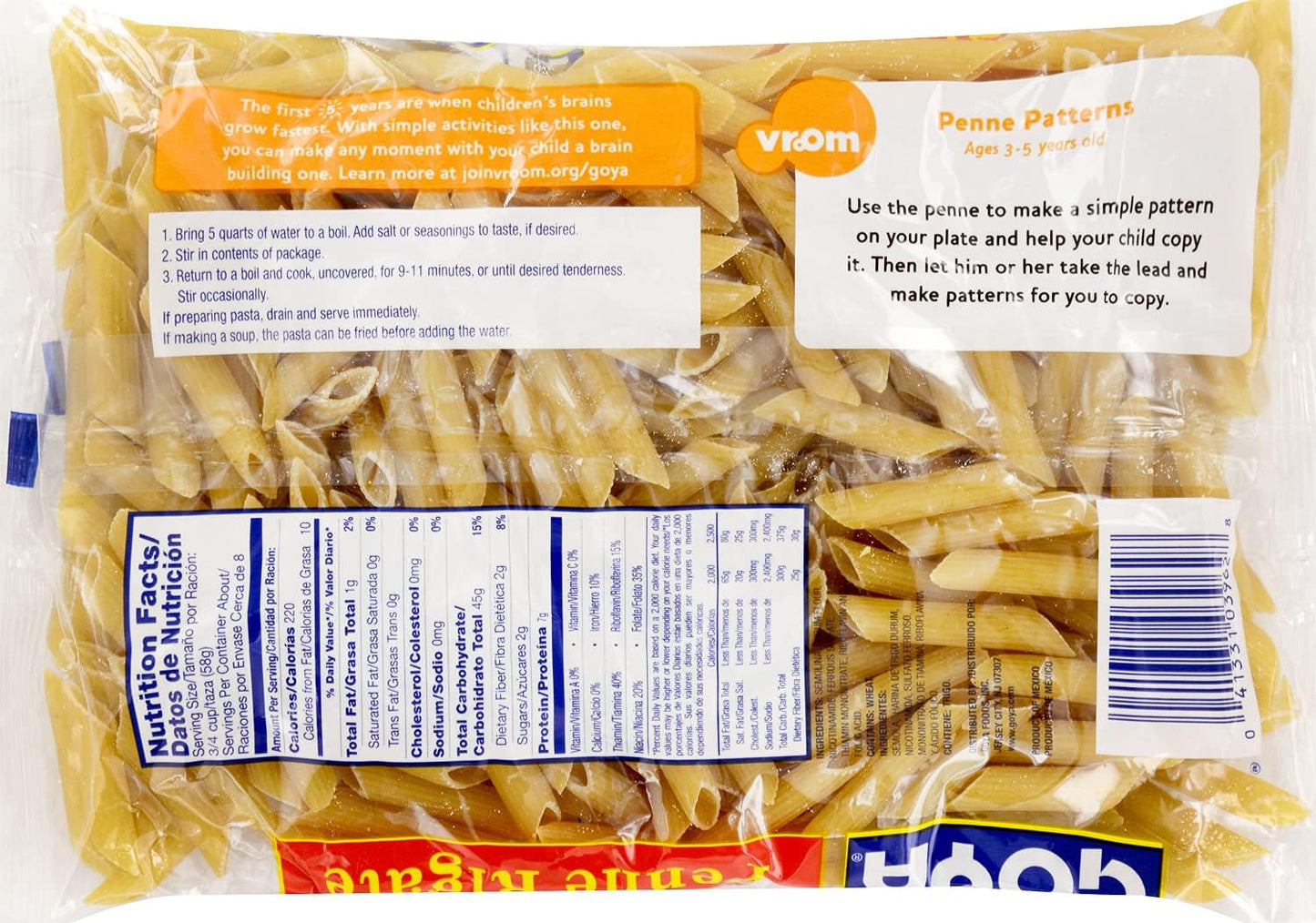 Goya Penne Rigate Pasta, 1 Pound - Case 1