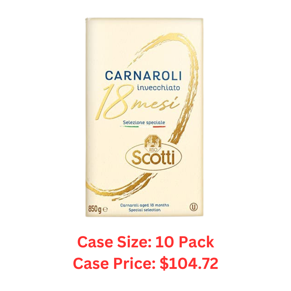 Premium Carnaroli Rice, aged for 18 months, 1.87 lbs (850g) product of Italy, chef selected, gluten free, non gmo, vacuumed packed, Riso Scotti - Case 1