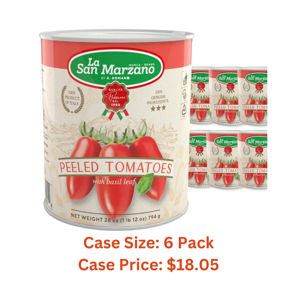 La San Marzano, Italian Whole Peeled Tomatoes in Puree with Basil, non- dop, Packed in San Marzano, Product of Italy, 28 Oz can, Packed in San Marzano region of Italy by La Regina - 1 Case