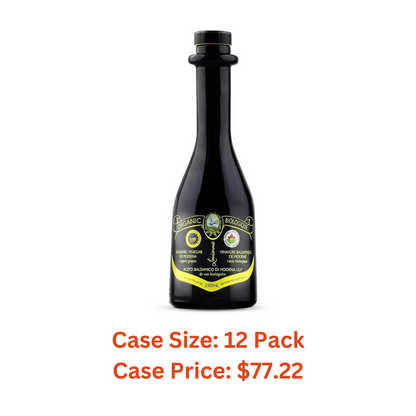 Louianna - Organic Balsamic Vinegar of Modena, High Polyphenol Balsamic Vinegar Dressing, Aged Red Wine Vinegar Made of Trebbiano Grapes, 250 mL - Case 1