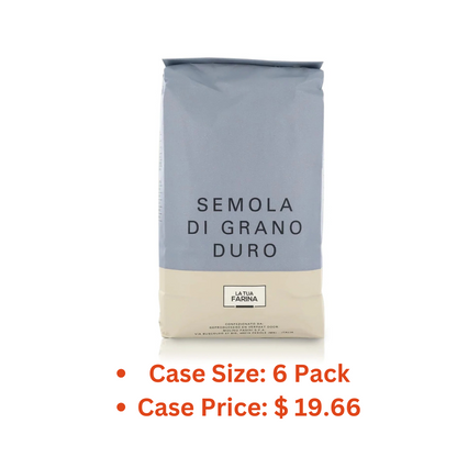 Molino Pasini Durum Semola Flour for Homemade Pasta, 1 Kg / 2.20 Lb - 1 Case