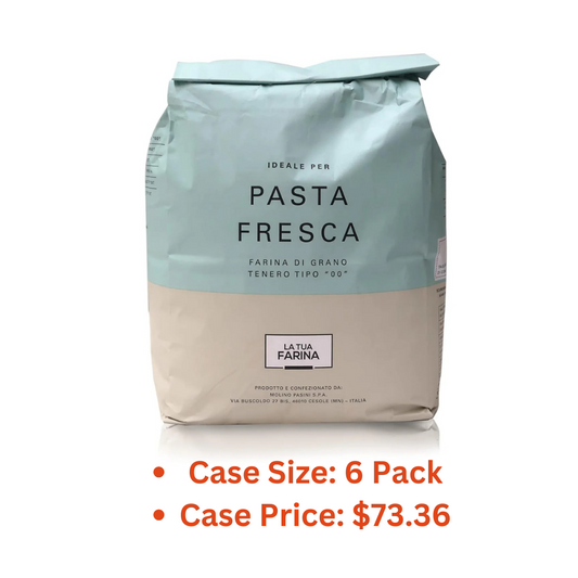 Molino Pasini Soft Wheat Flour Type "00" Ideal for Homemade Pasta, Wheat from Italy, 5 Kg / 11 Lb - 1 Case