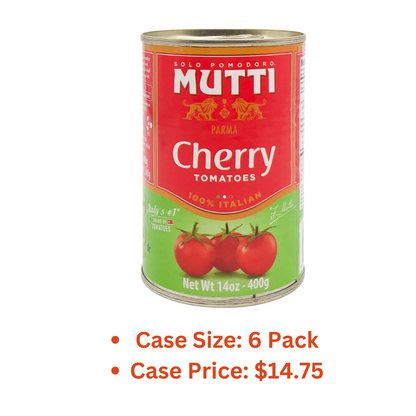 Mutti Cherry Tomatoes (Ciliegini), 14 oz. | Italy’s #1 Brand of Tomatoes | Fresh Taste for Cooking | Canned Tomatoes | Vegan Friendly & Gluten Free | No Additives or Preservatives - 1 Case