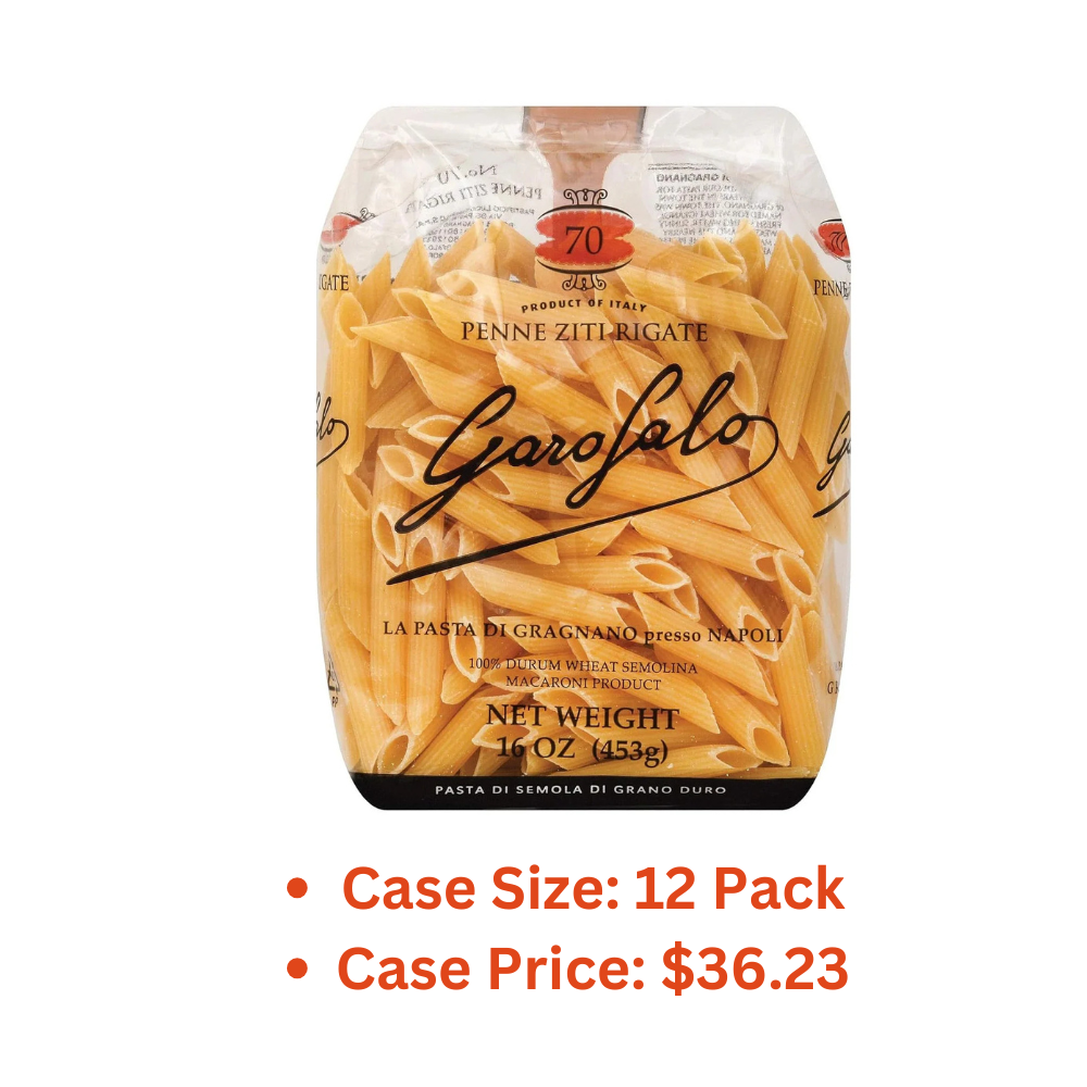 Pasta,Penne Ziti Rigate - 1 Case