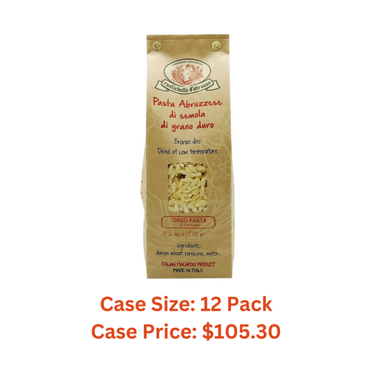 Rustichella D' Abruzzo Orzo Durum Wheat in Brown Paper Bag, 1.1 Pound - Case 1