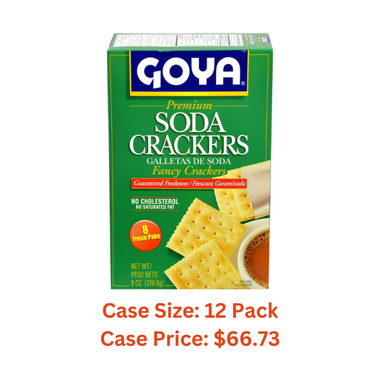 Goya Premium Soda Crackers, 8 Oz - Case 1