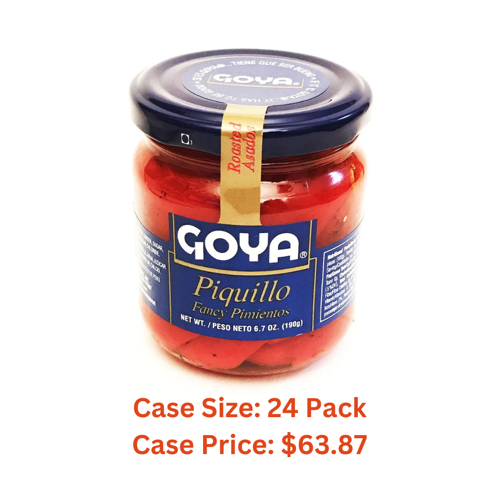 Goya Piquillo Fancy Pimientos Imported from Spain 6.7 Ounce Jar - Case 1