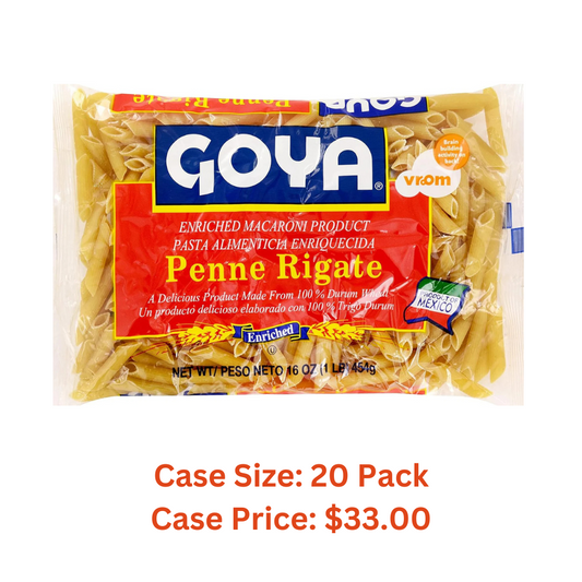 Goya Penne Rigate Pasta, 1 Pound - Case 1