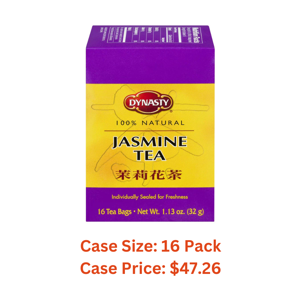 Dynasty Tea - 100% Natural Jasmine Tea Bags, 16 ct - Case 1