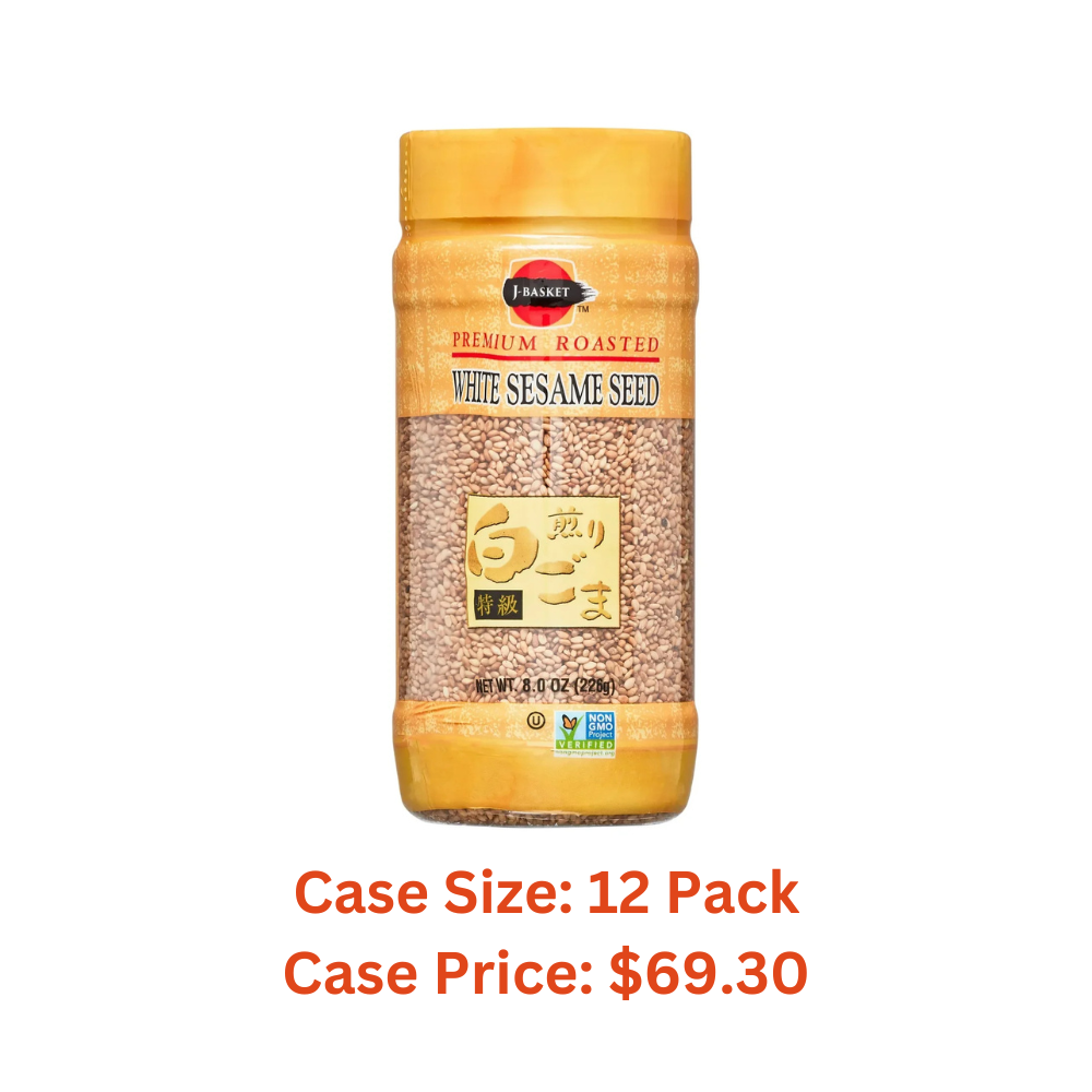 JFC White Roasted Sesame Seed, 8 oz - Case 1