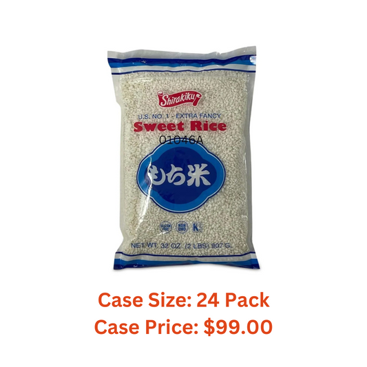 Shirakiku, Mochigome Sweet Rice | Short Grain Japanese Gluten-Free, Non-GMO Rice with Low Calories and Dietary Fiber | Perfect for Authentic Asian Cuisine | 2 Pound - Case 1