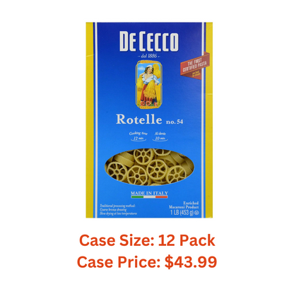 De Cecco Pasta Rotelle No.54, 16 oz Case 1