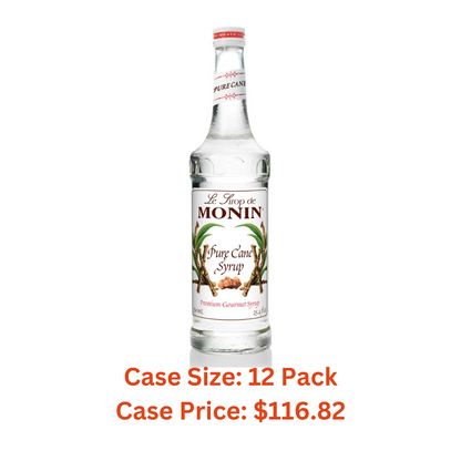 Monin - Pure Cane Syrup, Pure and Sweet, Great for Coffee, Tea, and Specialty Cocktails, Gluten-Free, Non-GMO (750 ml) - Case 1