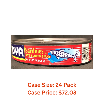 Goya Sardines in Hot Tomato Sauce, Oval, 15 Ounces - Case 1