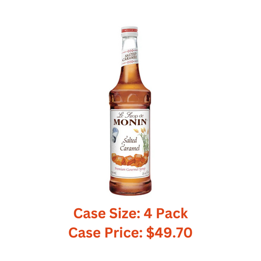 Monin - Salted Caramel Syrup, Natural Flavors, Great for Mochas, Lattes, Smoothies, Shakes, and Cocktails, Non-GMO, Gluten-Free (750 ml) - Case 1