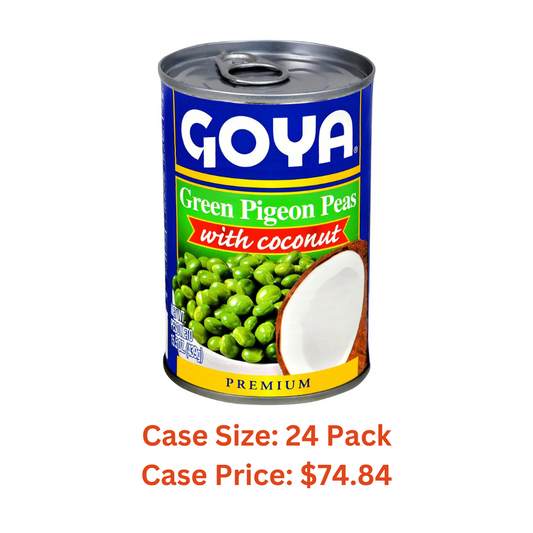 Goya Foods Green Pigeon Peas with Coconut, 15.5 Ounce - Case 1