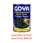 Goya Premium Black Beans, 15.5 Oz - Case 1