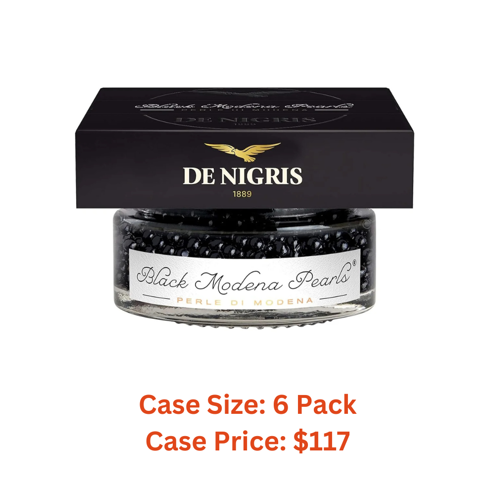 De Nigris Excellence Line - Black Modena Pearls 1,69 Oz (50gr) | with Balsamic Vinegar From Modena Italy With Incredible Flavors - Case 1