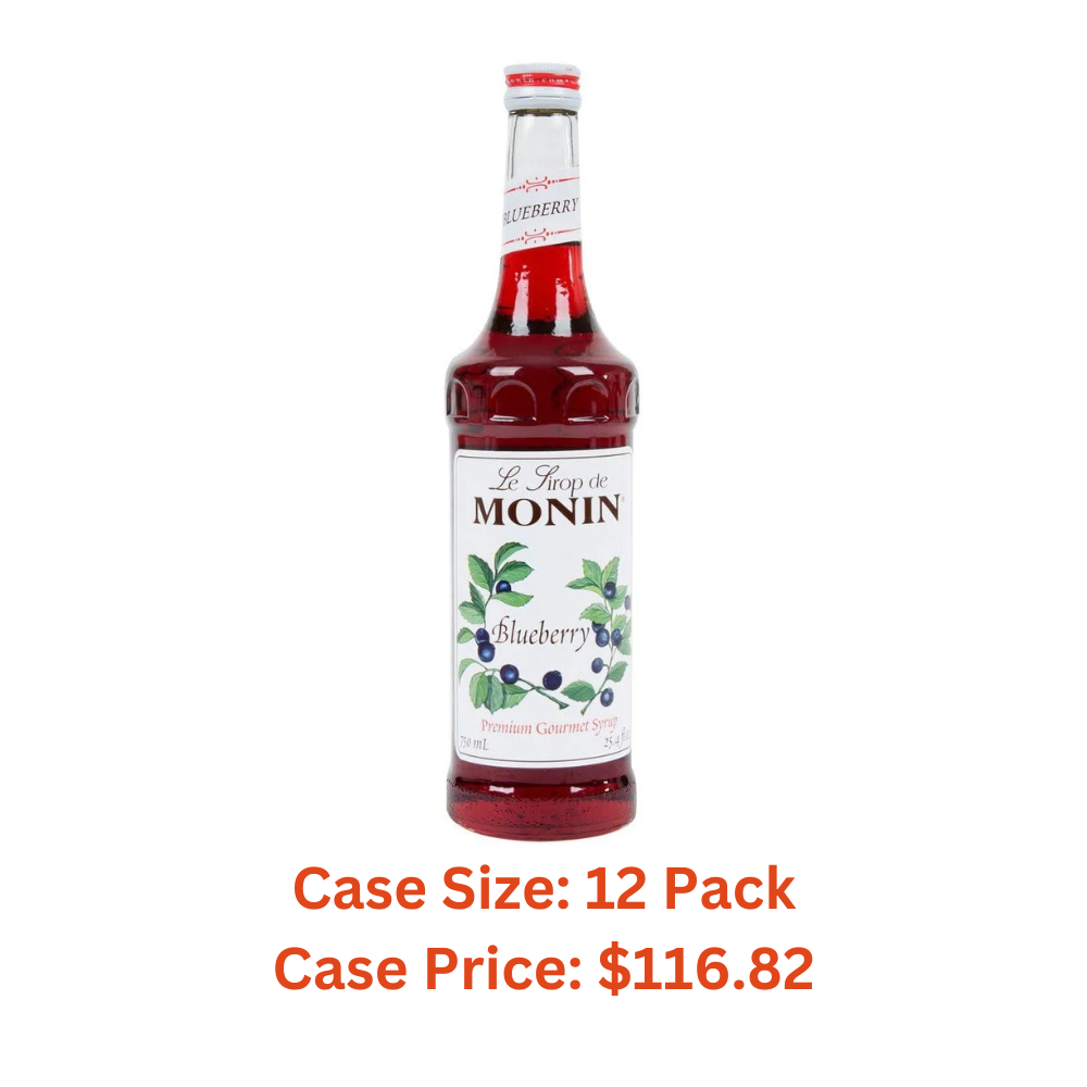 Monin Blueberry Syrup 750ml (25.4oz) - Case 1