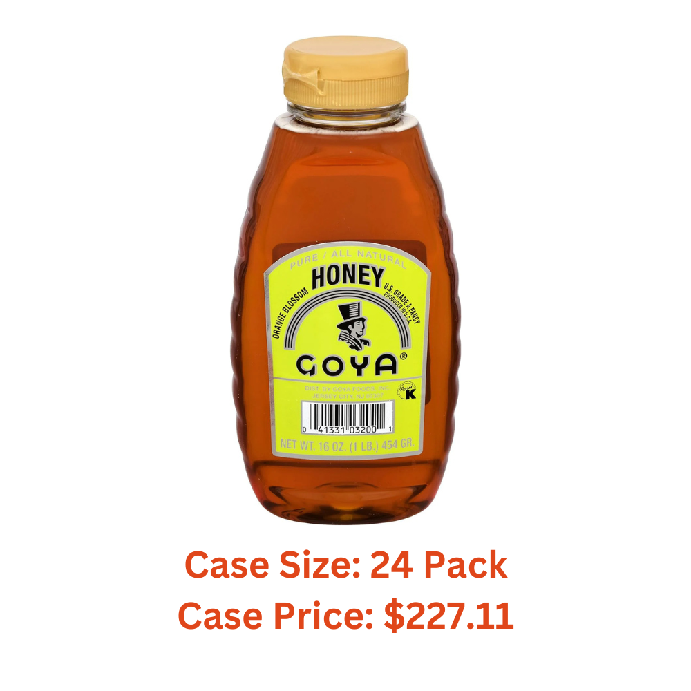 Goya Pure Orange Blossom Honey, All Natural, 16 Ounce - Case 1