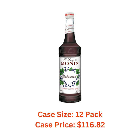 Monin Premium Gourmet Blackcurrant Syrup 750ml Bottle (black currant) - Case 1