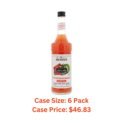 Monin - HomeCrafted Spicy Watermelon Margarita Cocktail Mixer, Ready-to-Use Drink Mix, Just Add Tequila, Refreshingly Sweet & Spicy Cocktail Mix, Perfect for Cocktails & Frozen Beverages (750mL) - Case 1