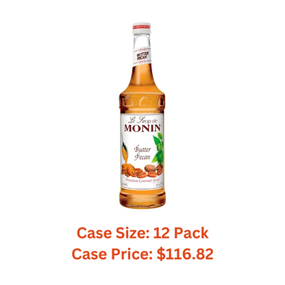 Monin - Butter Pecan Syrup, 750 Milileter, 1 Case