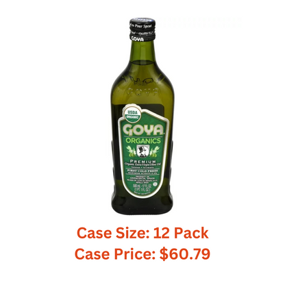 GOYA Organics Premium Organic Extra Virgin Olive Oil 17 oz - Case 1